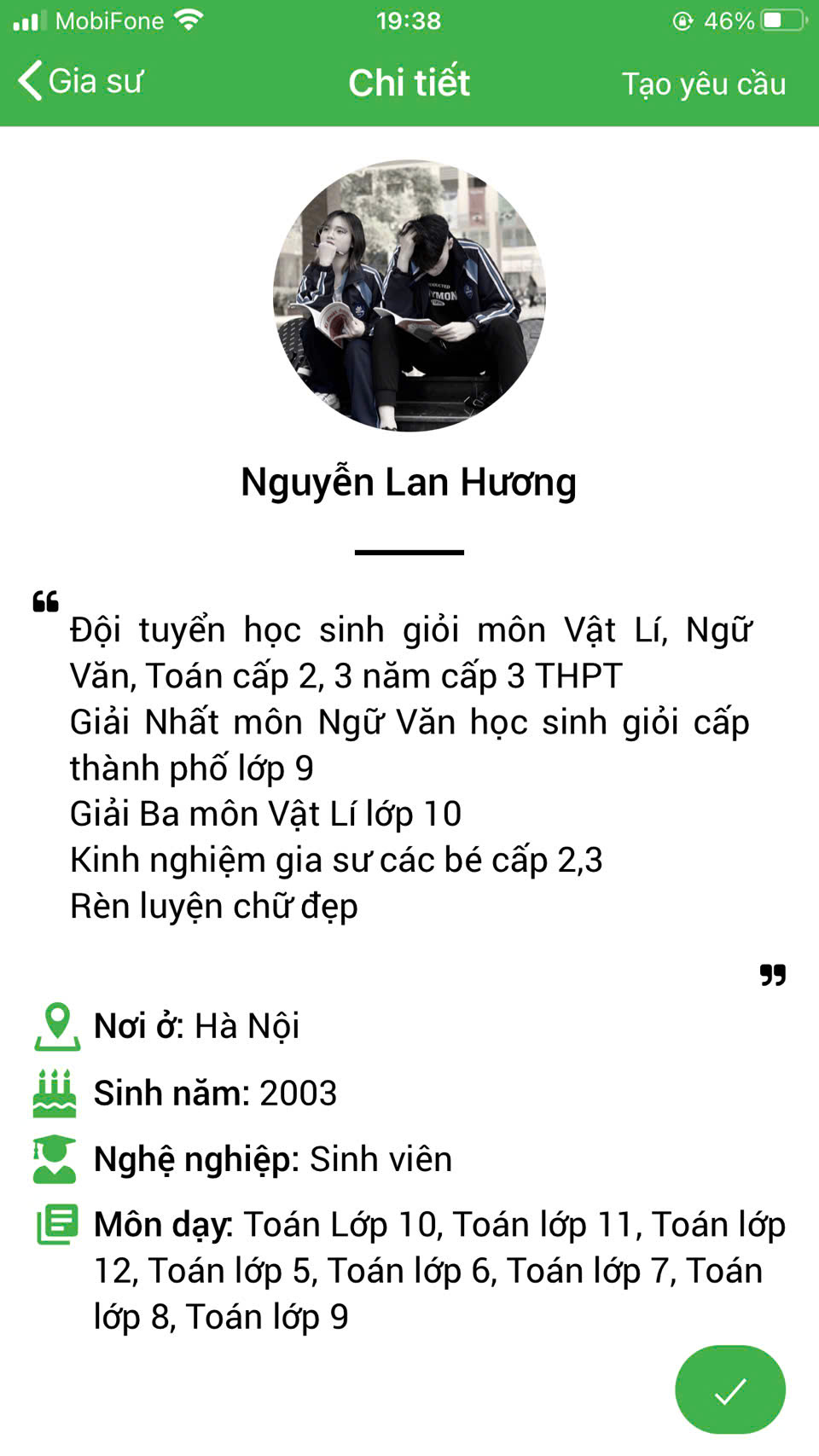 dạy kèm tại hà nội